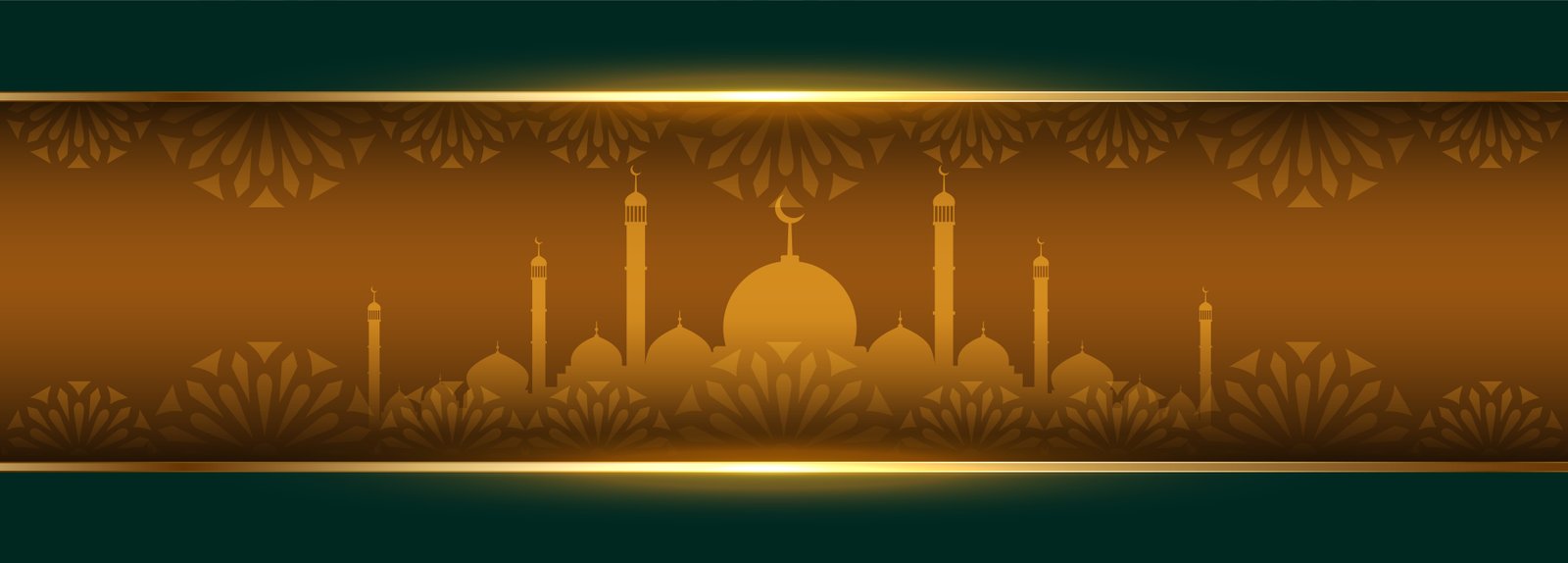 beautiful islamic eid festival banner premium design