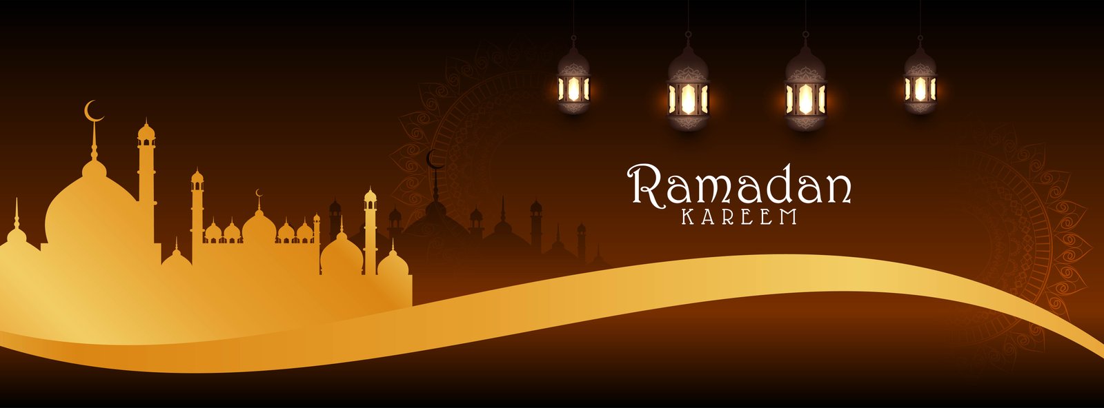 Abstract Eid Mubarak Islamic festival banner design vector