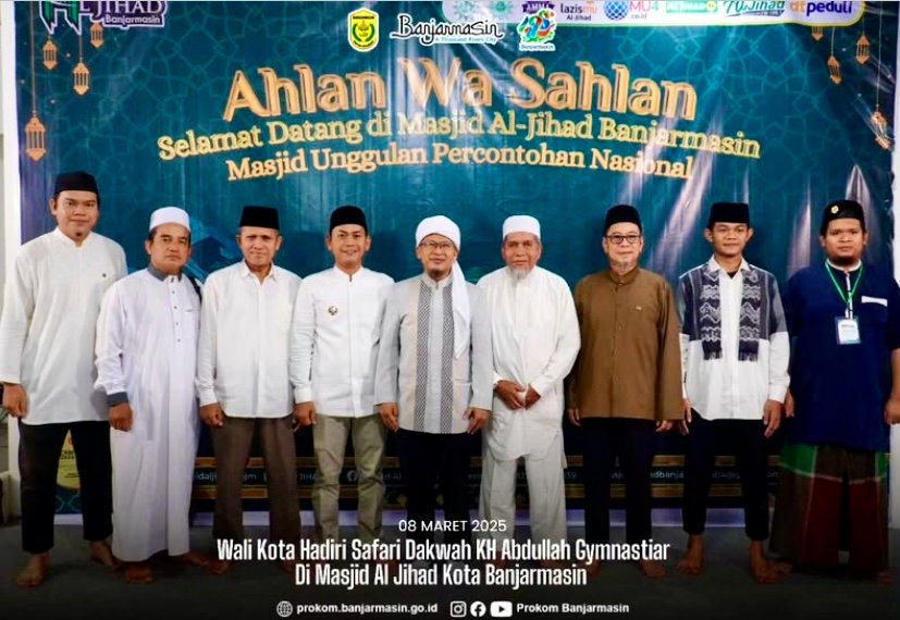 Wali Kota Hadiri Safari Dakwah Aa Gym di Masjid Al Jihad Banjarmasin