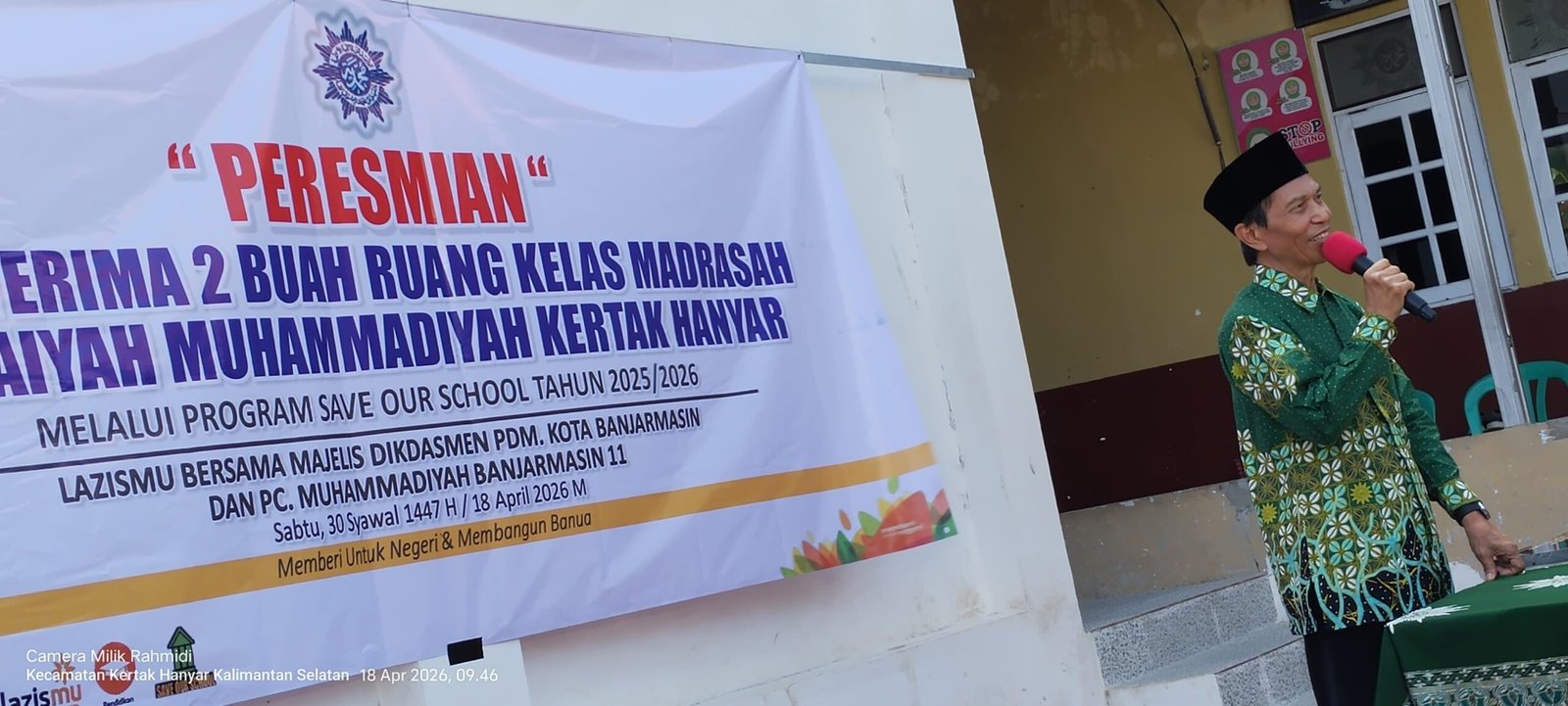Peresmian Ruang Kelas Madrasah Tsanawiyah Muhammadiyah kertak Hanyar 